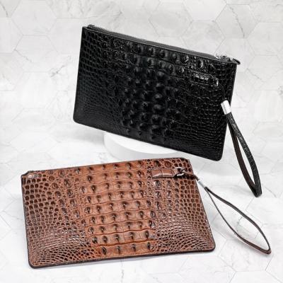 China 2022 Newest Large Capacity PORTABLE Fashionable Casual Men Bags High Quality Alligator PU Leather Men Clutch Bag For Phone for sale