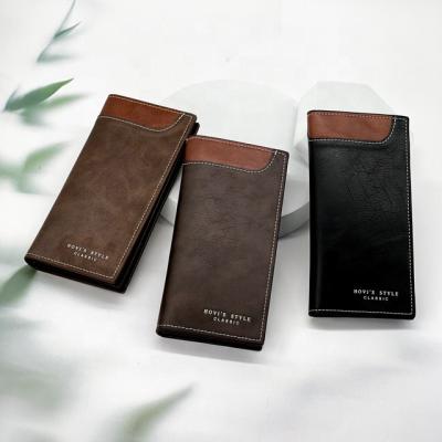 China Men's Fashionable Casual Bifold Wallet Business Card Holder PU Clutch Bag Multi Leather Factory China Factory for sale