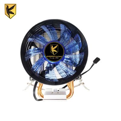 China Computer Case Blue Led Lightweight And Aluminum Heatsink CPU Cooler With 2 Cooper Heatpipes for sale