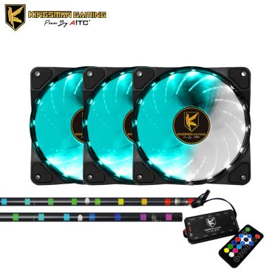 China Computer Case 120mm ARGB PC Fan With Light Strips And Remote Control for sale