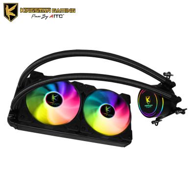 China Computer Case AIO Radiator 240mm Liquid Cooling Fan With RGB Light for sale