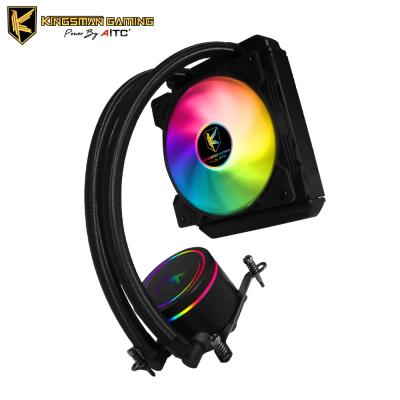 China Computer Case Black 120mm Radiator AIO Water Cooling Fan With RGB LED for sale