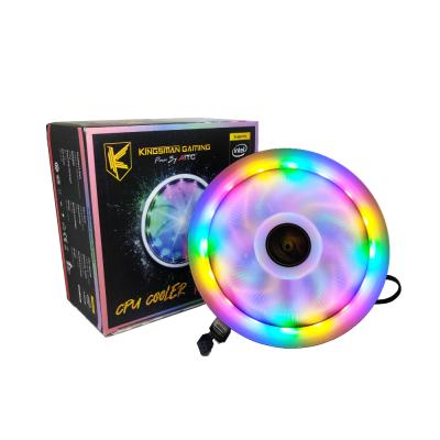 China Computer Case Hydraumatic CPU Heatsink Fan With Heat Sink With RGB Color LED for sale