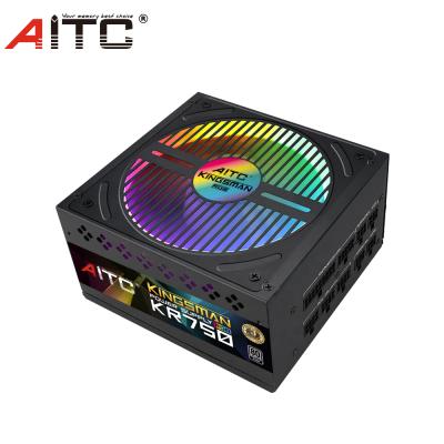 China Office 80 PLUS PSU 750W Silver ATX Fully Modular with RGB Light for sale