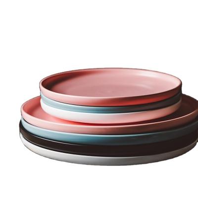 China Nordic Viable Ceramic Matte Glaze Western Chargers For Dinner Dish Creative Tableware for sale