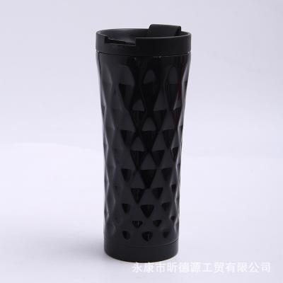 China Viable Black Tumbler Double Wall Tea Coffee Mug Stainless Steel Tumbler Cups With Lid For Home for sale