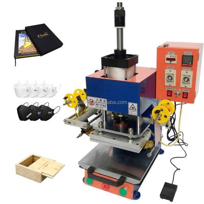 China Factory New Digital Pneumatic Flat Hot Foil Stamping Machine For Paper Card Wood Label Leather for sale