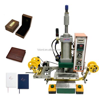 China 100X130mm Aluminum Foil Pneumatic Hot Heat Stamping Machine Digital Embossing Machine For Wood Bag Card Paper for sale