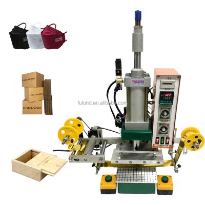 China 100X130mm Aluminum Foil Stamping Machine Hot Pneumatic Embossing Stamping Machines For Insole Gift Bags for sale