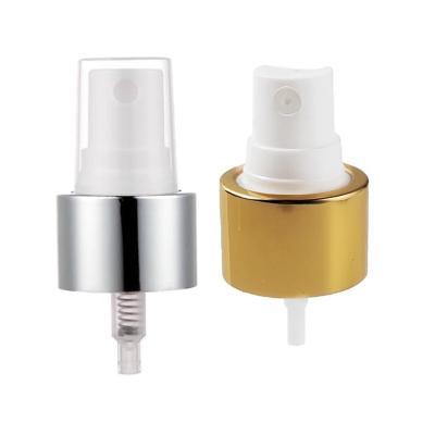 Chine Pompe de pulvérisation de parfum d'or de pulvérisateur de brume fine en aluminium adaptée aux besoins du client 24/410 28/410 à vendre