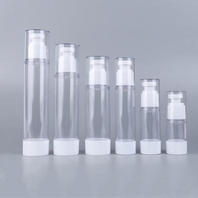 China 80ml 100ml 120ml Plastic Airless Pump Bottle White Empty Lotion Skin Care Bottle for sale