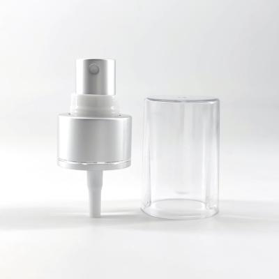 China 24mm 24/410 Silver Aluminum Fine Mist Sprayer Perfume Serum Toner Pump Dispenser for sale