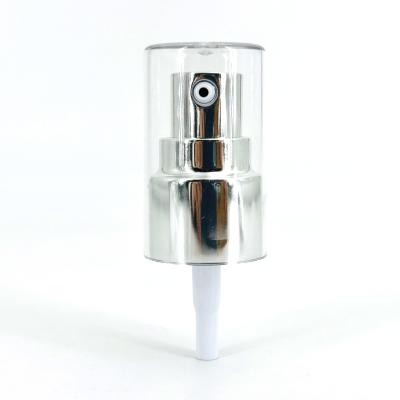 China 20mm 20/410 Silver Aluminum Dispenser Pump Cap For Lotion Cream Serum Essence for sale