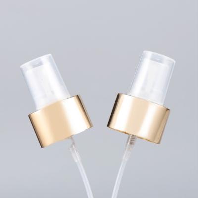 China 28/410 22-40 Metal Fine Mist Sprayer Gold Spray Pump Aluminium Perfume Atomizers for sale