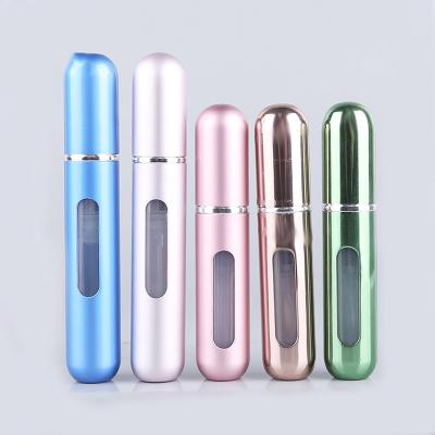 China 8ml 5ml Travalo Travel Portable Mini Refillable Perfume Atomizer Bottle Aluminum Perfume Bottle for sale