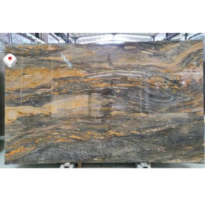 China Modern Good Look Bookmatched Natural Luxury Stone Hanging TV Background Wall Granite Affordable Luxury Slab Simple Modern Living Room for sale