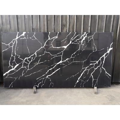 China Modern Calacatta Quartz Stone Calacatta Black Quartz Stone For Kitchen Countertops for sale