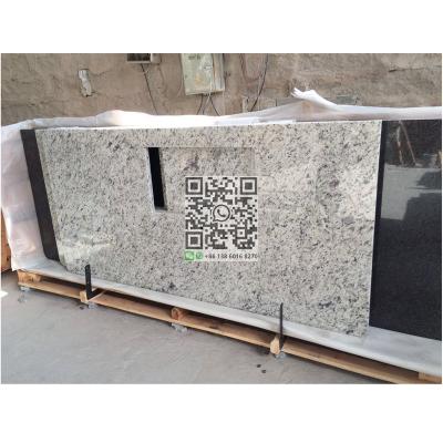 China Customized Modern White Gray Granite Countertops 0330 For Kitchen Stone Countertops for sale