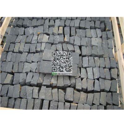 China Modern Black Basalt All Sides Natural Crack for sale