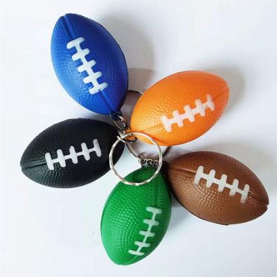 China 3D Keychain Rubber Plastic Silicone Club Fashion American Football Souvenir Football Key Chain for sale