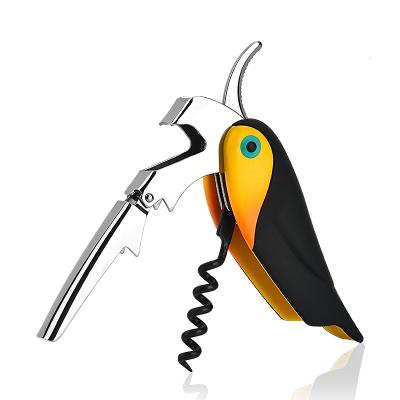 China FASHION Customized Stainless Steel Wine Bottle Opener Parrot Creative Multifunctional Gift Wine Bottle Opener for sale