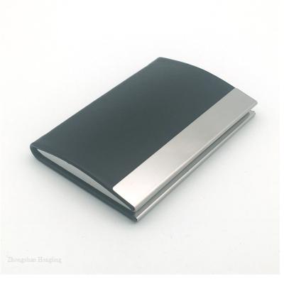 China ENGLAND STYLE wholesale custom stainless steel+ PU business card leather holder for sale