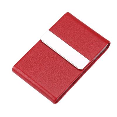 China Orthers Promotional Stainless Steel Business or Visiting Card Holder Metal Leather Card Holders for sale