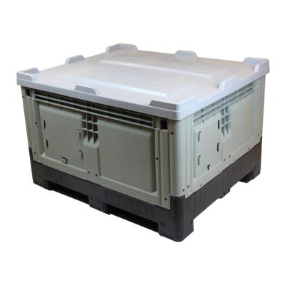 China Foldable heavy duty 1200*1000*760mm storage plastic pallet box for sale for sale