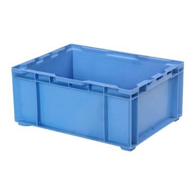 China Large Folding Stackable Solid Box Fruit Vegetable Crate Plastic for sale