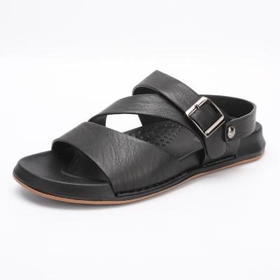 China Fashion Trend Style Men's Sandals New Beach Buckle Shoes Summer Slipper PU Men Hollow Out Beach Sandals for sale