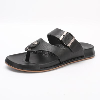 China Cheap High Quality Handmade Black British Style Fashion Trend Beach Beach Sandals Casual Flip Flops Sandals for sale