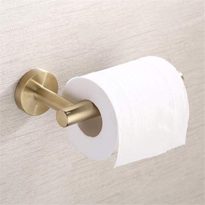 China Vacuum Coating Wall Mount Toilet Paper Hand Holder Toilet Room Accessories Paper User-Friendly Gold Holder for sale