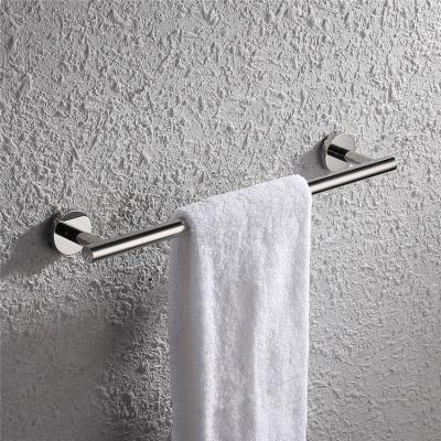 China Modern Polished Modern Surface Stainless Steel Bathroom Towel Rack Rail Bath Wall Mounted Single Towel Rack SUS304 Material for sale