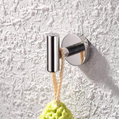 China Modern Modern Bathroom Stainless Steel Wall Mount Towel Clothes Hook Single Coat Robe Hook For Shower Room for sale