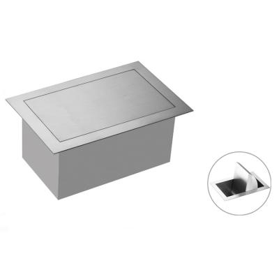 China JHL Sustainable Hotel Bathroom Toilet Recessed Worktop Waste Bin Stainless Steel Worktop Covers 304 For Kitchen for sale