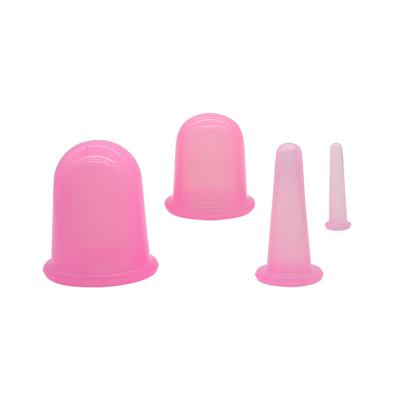 China Anti Cellulite Massage Therapy Reusable Chinese Anti Cellulite Facial Cup 4 Pieces Massage Set Body Therapy Massager Cupping Silicone for sale