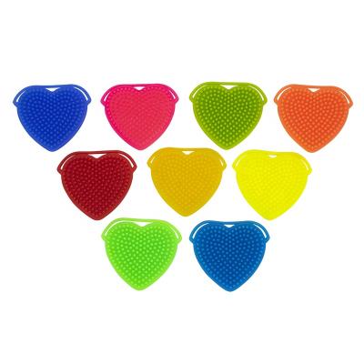 China Viable Hot Selling Silicone Soft Silicone Cleaning Brush Heart Shaped Deep Cleansing Facial Cleansing Brush for sale