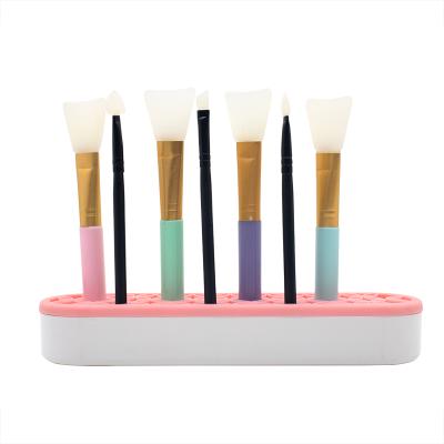 China Viable High Quality Colorful Silicone Makeup Brush Holder Lipstick Holders Storage Tools for sale