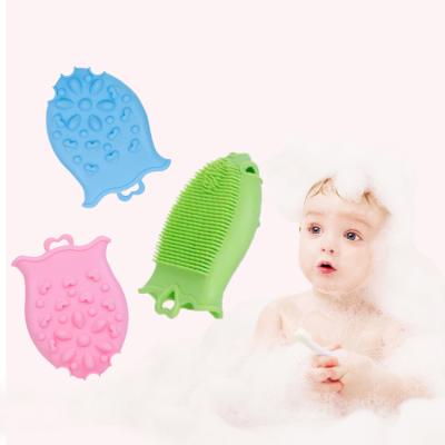 China Hot Selling Hair Removal Shower Loofah Brush Silicone Baby Bath Soft Silicone Brush for sale