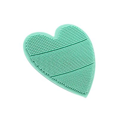 China EXFOLIATE high quality custom made heart-shaped soft deep clean silicone baby shower brush hot sale silicone face wash brush for sale