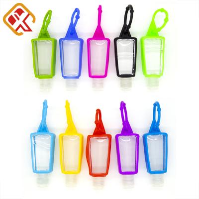 China Eco Friendly Silicone 30ml Hand Sanitizer Holder Silicone Bottle Case Sleeve For Promotion for sale