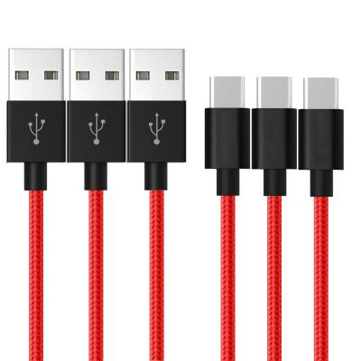 China Mobile Phone Types Fast Fast Charging Type C Usb Cable Nylon Braided Type C Fast Cable For Iphone for sale