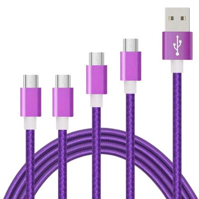 China MP3 / MP4 Player 2.4A Fast Charging USB To Micro Cable 3ft 6ft Nylon Braided Micro Usb Cable 10ft for sale