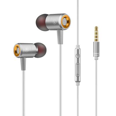 China Hot Sale 3.5MM In-ear Metal Comfortable Wearing Earphone Wired High Fidelity Stereo Bass Earphone Headphones With Microphone for sale