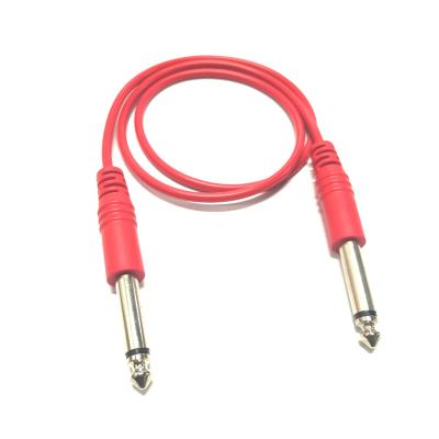 China Speaker 6.35mm TS Wire 1/4 Inch Male Phono Inch Jack Plug Wire Cord Guitar Audio Amp 6FT for sale