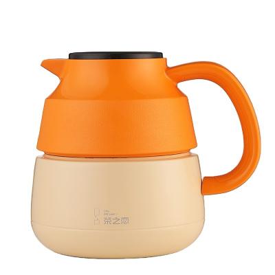 China Large Capacity Viable Hot Outdoor Car Insulated Hot Water Bottle Thermos Kettle Mug Stainless Steel Tea Separation for sale