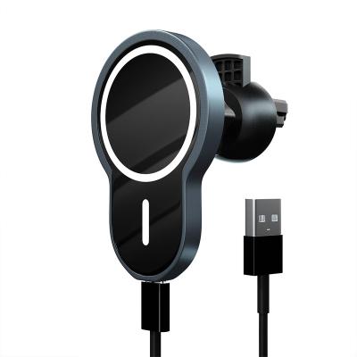 China 10W Wireless Fast Charging Wireless Charger and Mobile Phone Magnetic Car Charger Price Voucher Holder for Car for sale