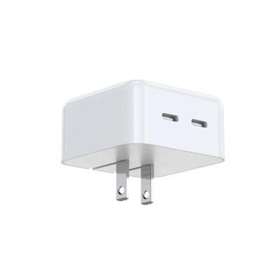 China Hot Selling Palladium 35W PPS Mini Fast USB Ports Wall Phone Charger 2 USB C Mobile Phone Fast Charging Type-C Charger for sale