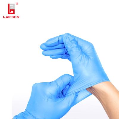 Cina Disposable Synthetic Nitrile Mittens Flexible Powder Free Non Sterile Blue in vendita