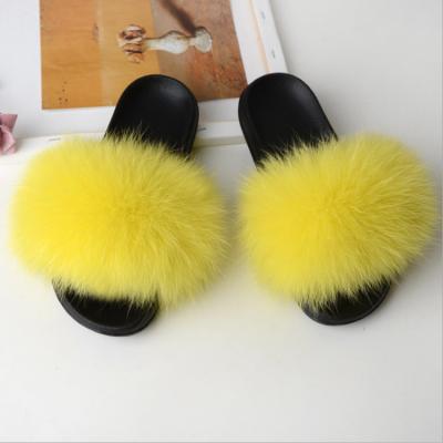 China CUSHIONING Open-toed Leather Slippers, Channel Fur Slippers, Own Brand Leather Slippers for sale